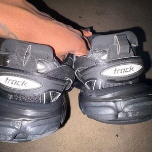 Kids Black Track Sneakers